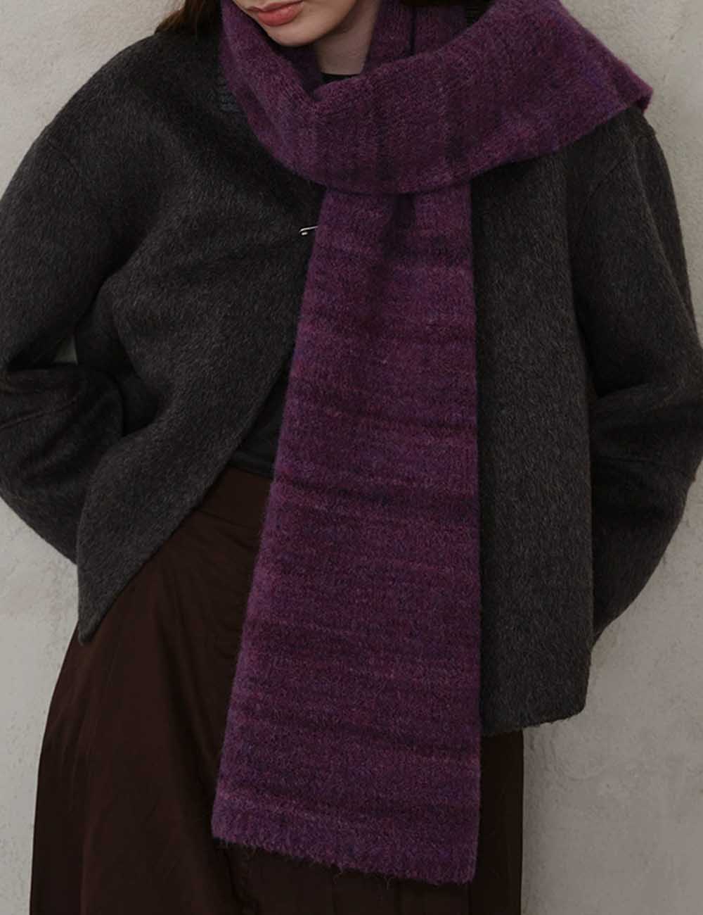 Vintage Winter Wool Blend Knit Warm Scarf