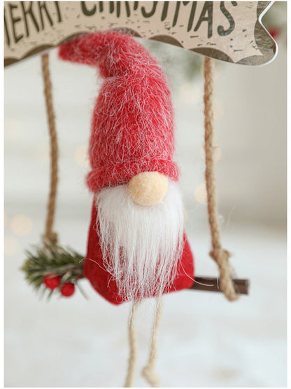 Xris - Classic Red Felt Christmas Tree Decor Hanging Ornaments