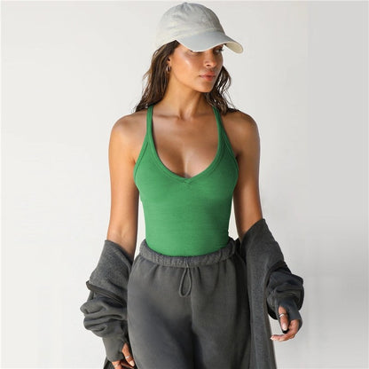 Solid Color Slim-Fit Tank Top