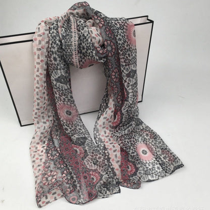 Scarvii - Boho Flowy Thin Scarf - Soft &amp; Breathable