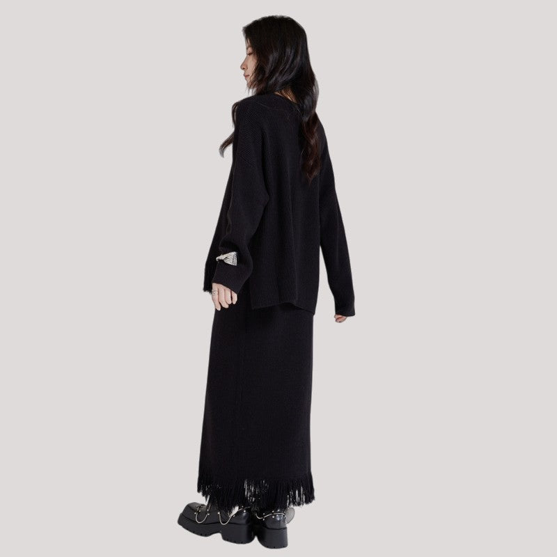 Cardigan And Skirt Set