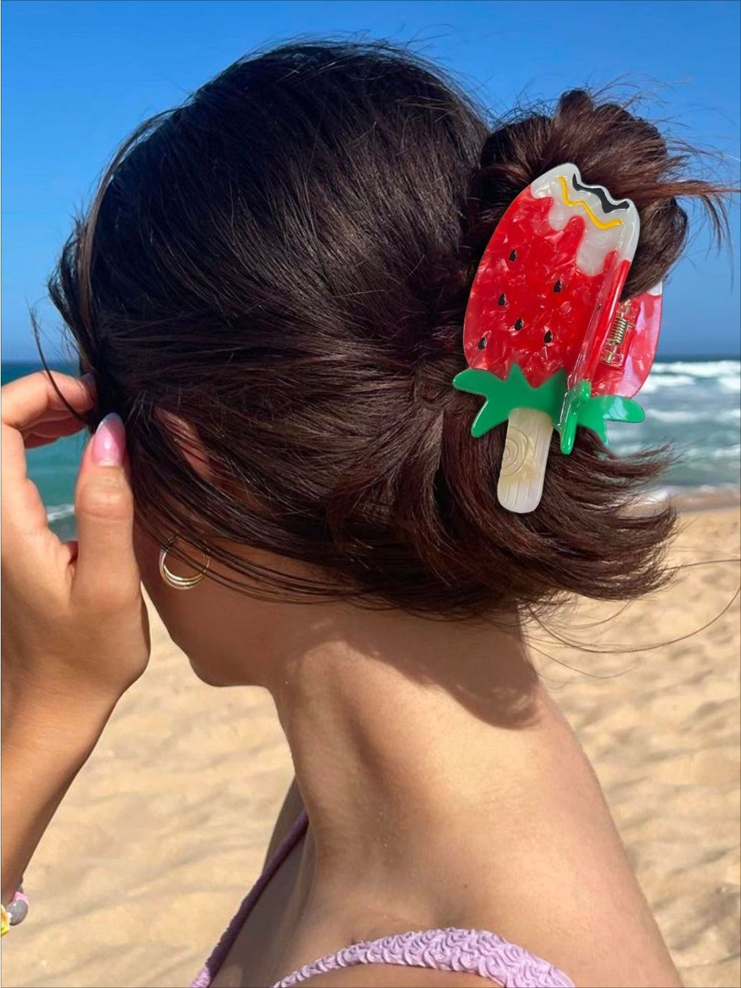 Clio - Ice Cream-shaped Fruit-themed Cartoon Hair Clip