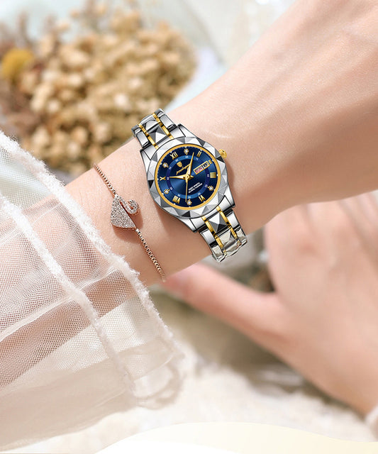 Boutique Blue Stainless Steel Sapphire Crystal Waterproof Watches