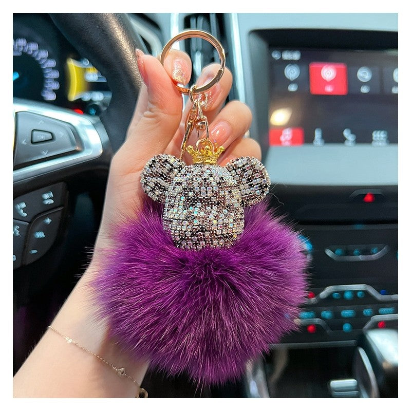 Diamond Bear Fur Keychain