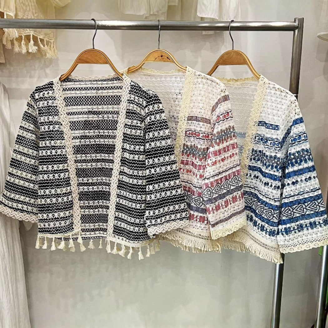 Crosa - Boho Knit Cardigan Cover-Up – Stylish &amp; Cozy