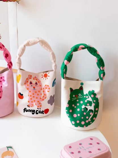 Cartoon Tiger Hand Bucket Bag