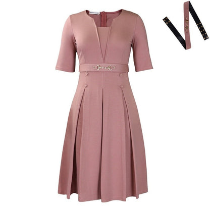 Commute Solid Plus Size Dress