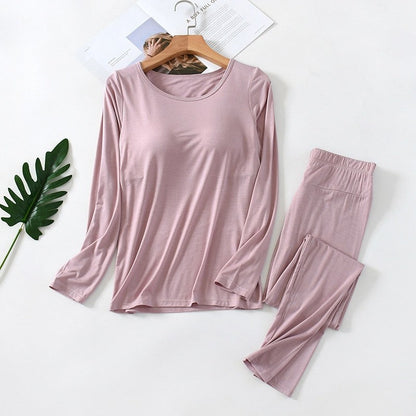 Padded Sleepwear Set With Built In Bra