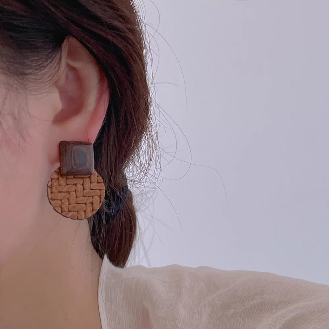 Earwish - Elegant Woven Rattan Earrings