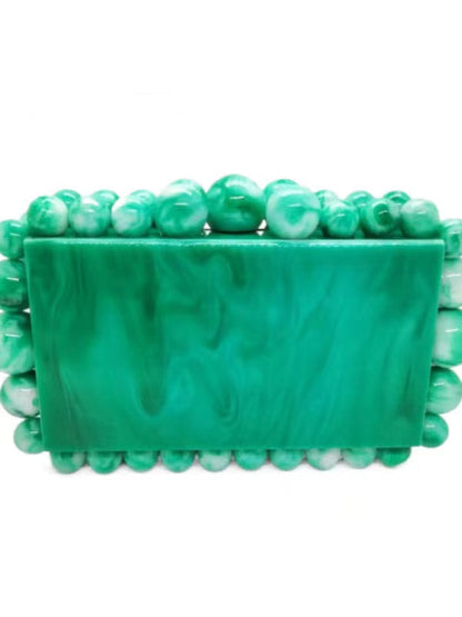 Mini Beaded Acrylic Square Bag