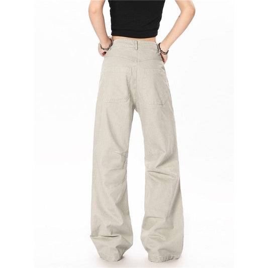 Vintage Washed Straight Leg Cargo Pants