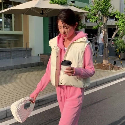 Collar Solid Color Vest Outerwear