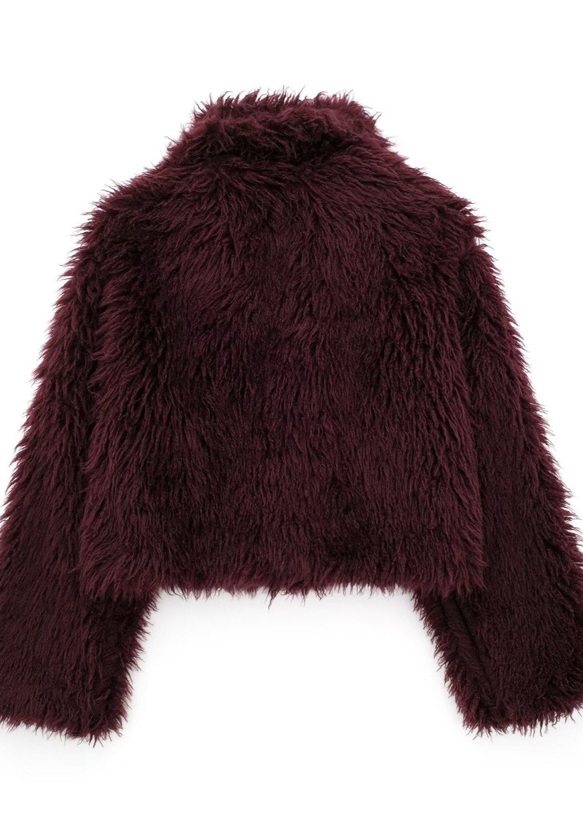 Faux Fur Winter Jacket Premium Burgundy