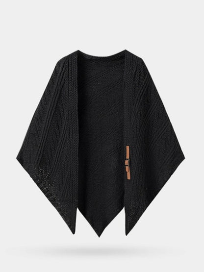 Scarvii - Classic Knitted Triangle Shawl as Outer Accessory