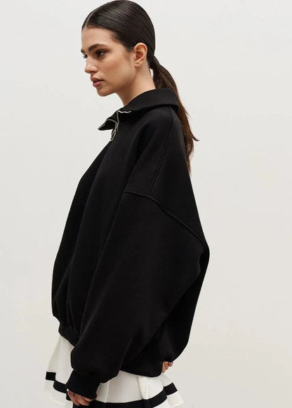Oversized Sweatshirt Soft Cotton Abstract Graphic