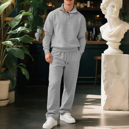 Stand Collar Jacquard Ribbed Knit Sweater