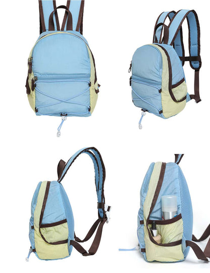 Color Block Simple Zipper Closure Mini Backpack