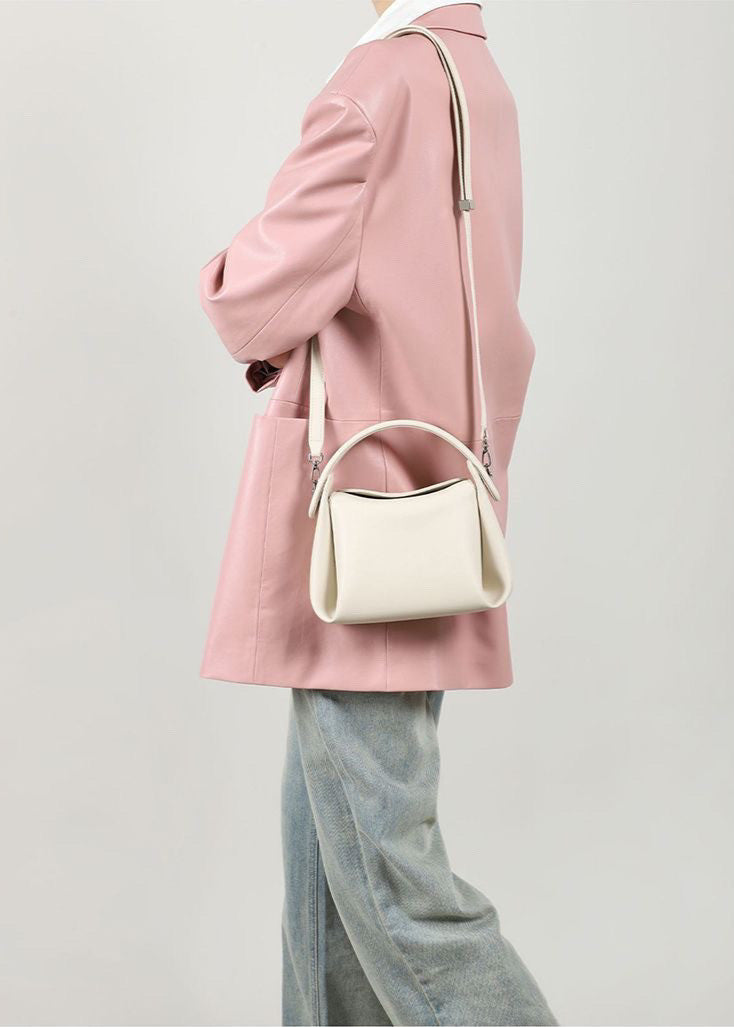 Structured Leather Crossbody Bag With Handle