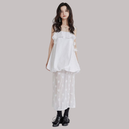 Slip Lantern Sleeve Dress