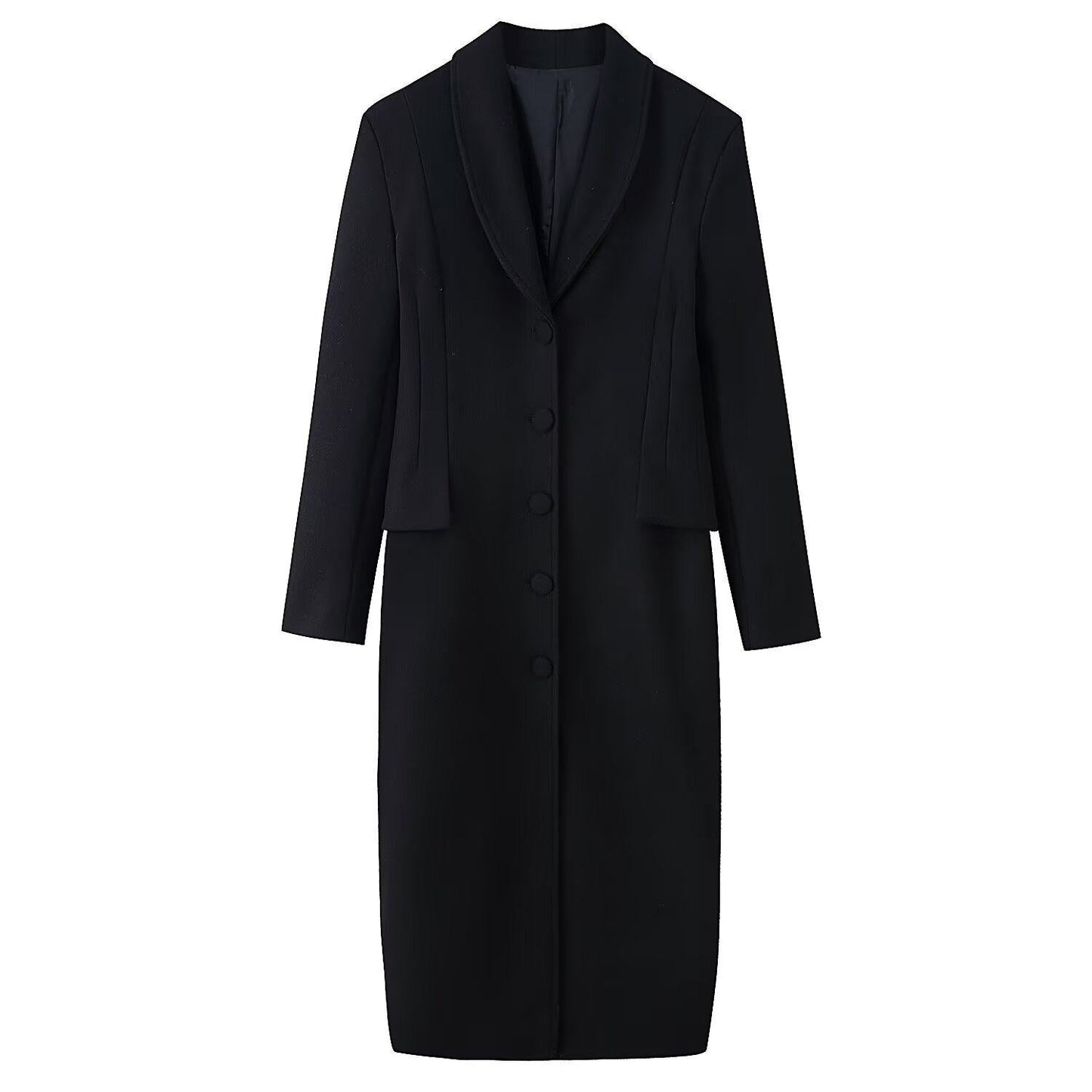 Wool Trench Coat With Belted Waist
