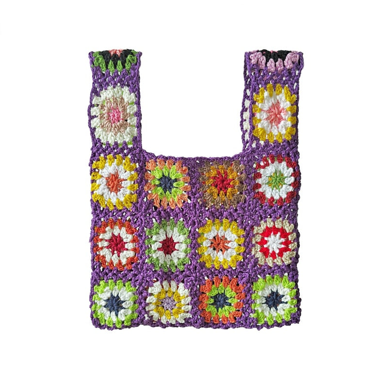 Crochet Granny Square Bag Patchwork Bag