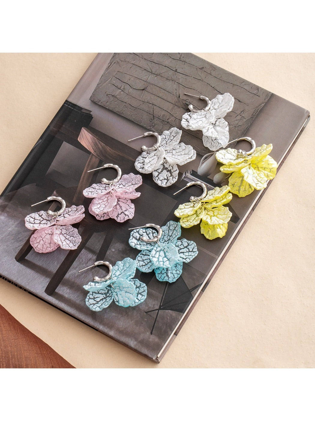 Earwish - Summer Fresh Petal Drop Earrings - Dainty &amp; Elegant
