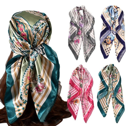 Vintage Botanical Floral Pattern Square Scarf