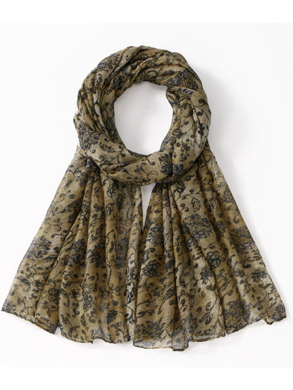 Scarvii - Vintage Scarf with Floral Print