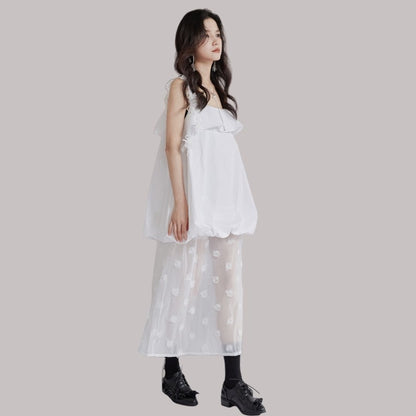 Slip Lantern Sleeve Dress