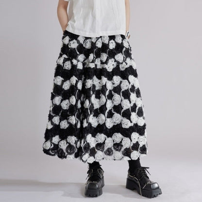 Floral Embroidered Skirt