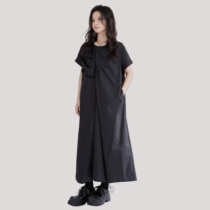 Solid Color Loose Fit Dress