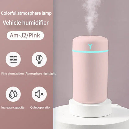 1 Pcs Portable 390Ml Air Humidifier Aromatherapy Humidificador For Home Car Usb Sprayer With Led Color Night Lamp Purifier