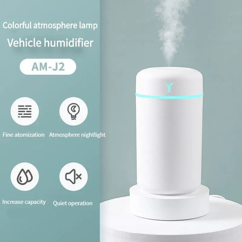 1 Pcs Portable 390Ml Air Humidifier Aromatherapy Humidificador For Home Car Usb Sprayer With Led Color Night Lamp Purifier