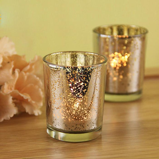 2 Color Glass Candle Holder Xmas  Christmas Party