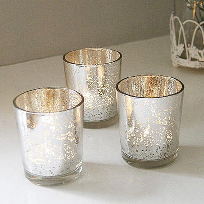 2 Color Glass Candle Holder Xmas  Christmas Party