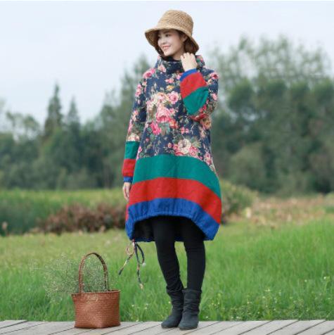 Long Vintage Cotton And Linen Jacket For Women