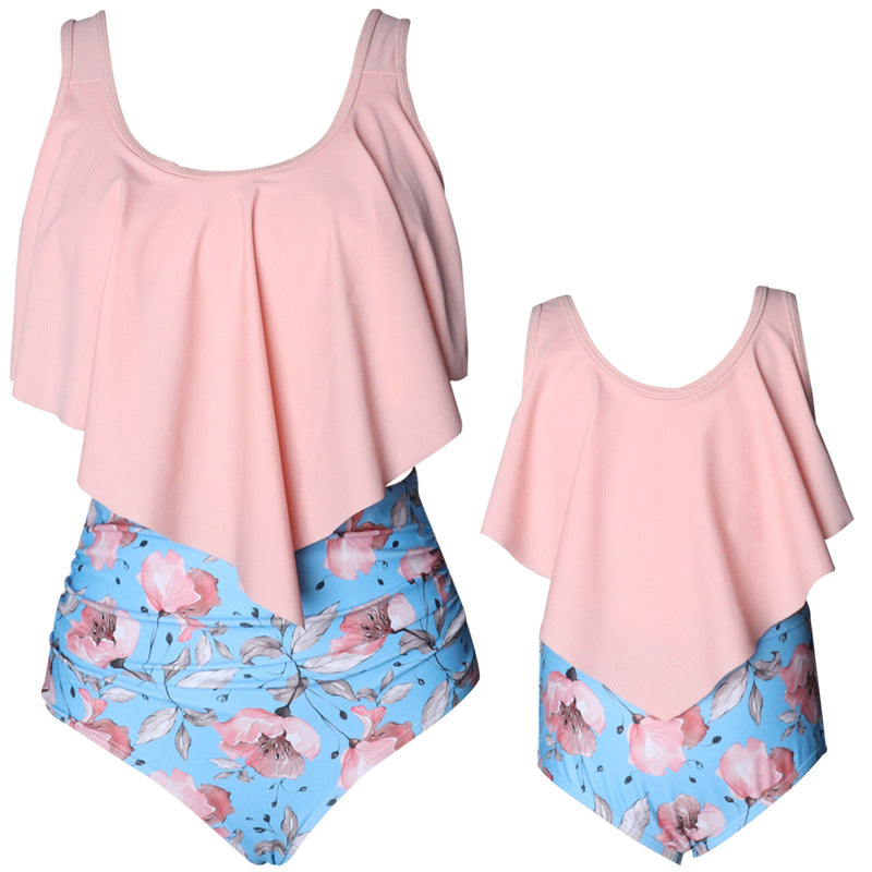 New High-Waisted Bikini Swimsuits For Moms And Kids
