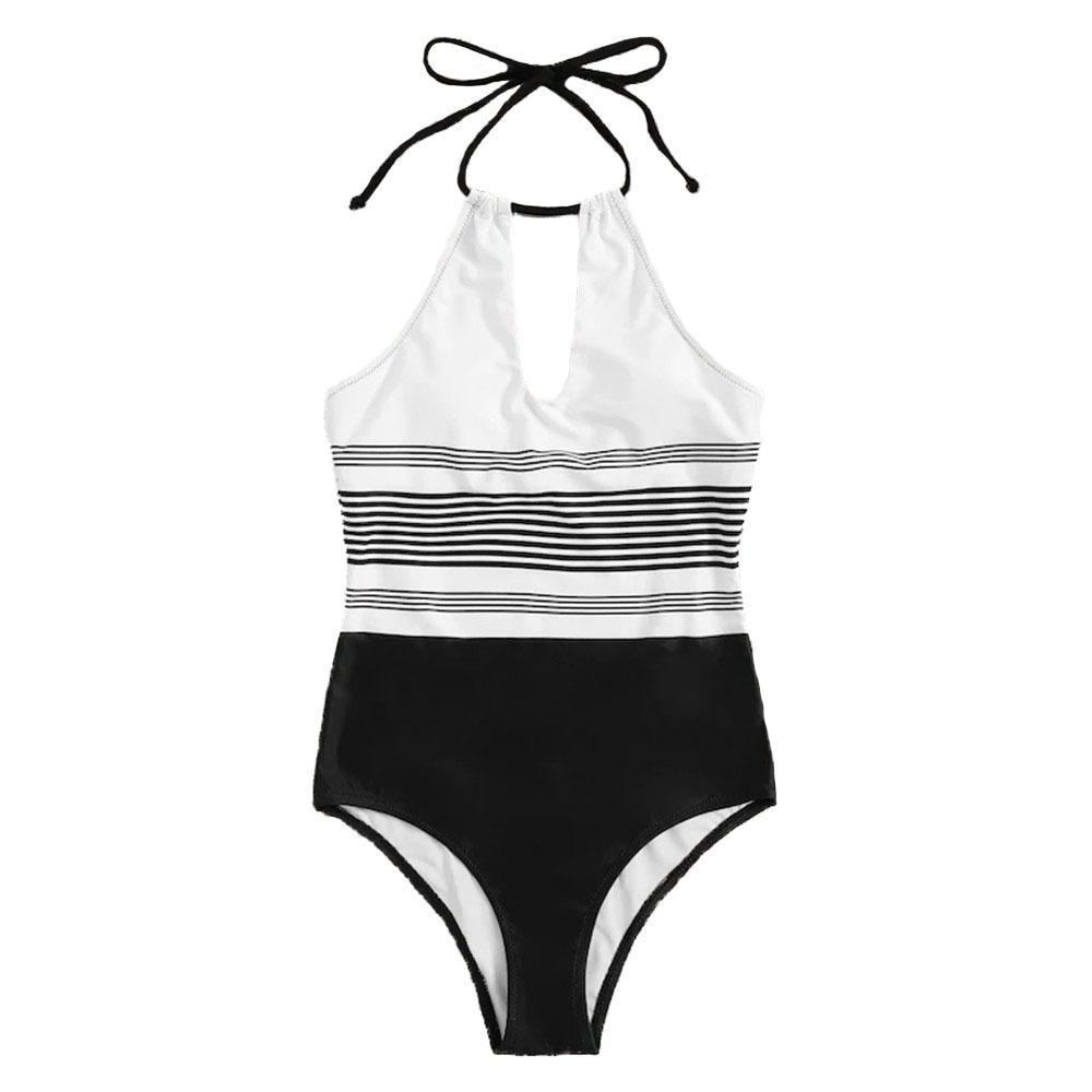Bikini In Women Swimsuit With Conjoined Stripes
