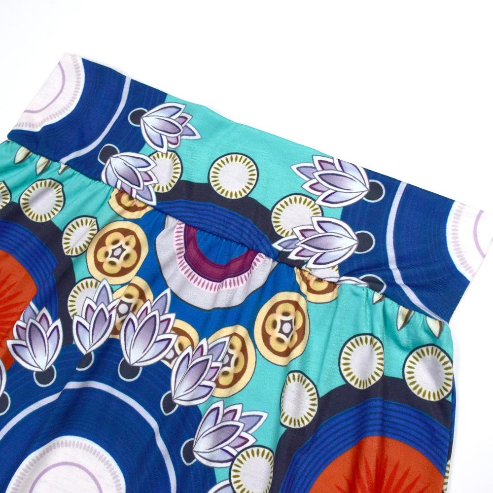 Summer New Exotic Print Skirt With Big Swing Skirt