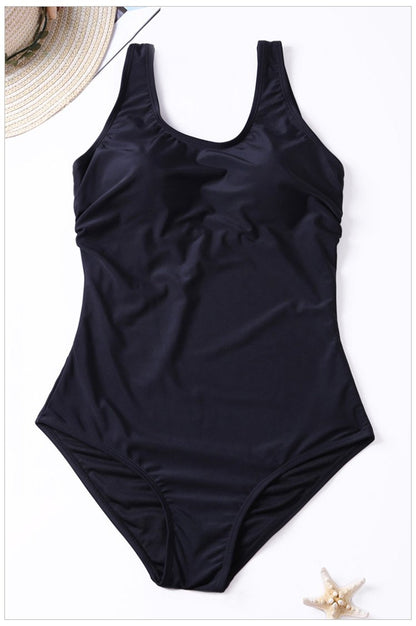 Women'S Gradient Solid Color Sexy Underwireless Bikini One-Piece Swimsuit