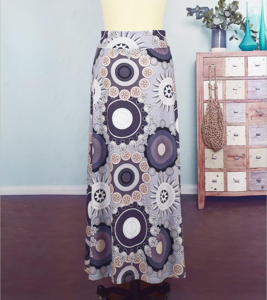 Summer New Exotic Print Skirt With Big Swing Skirt