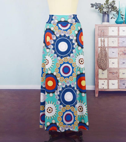 Summer New Exotic Print Skirt With Big Swing Skirt