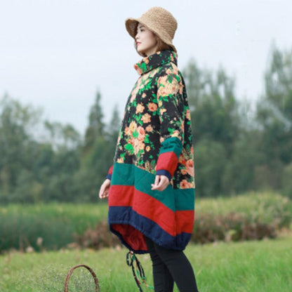 Long Vintage Cotton And Linen Jacket For Women