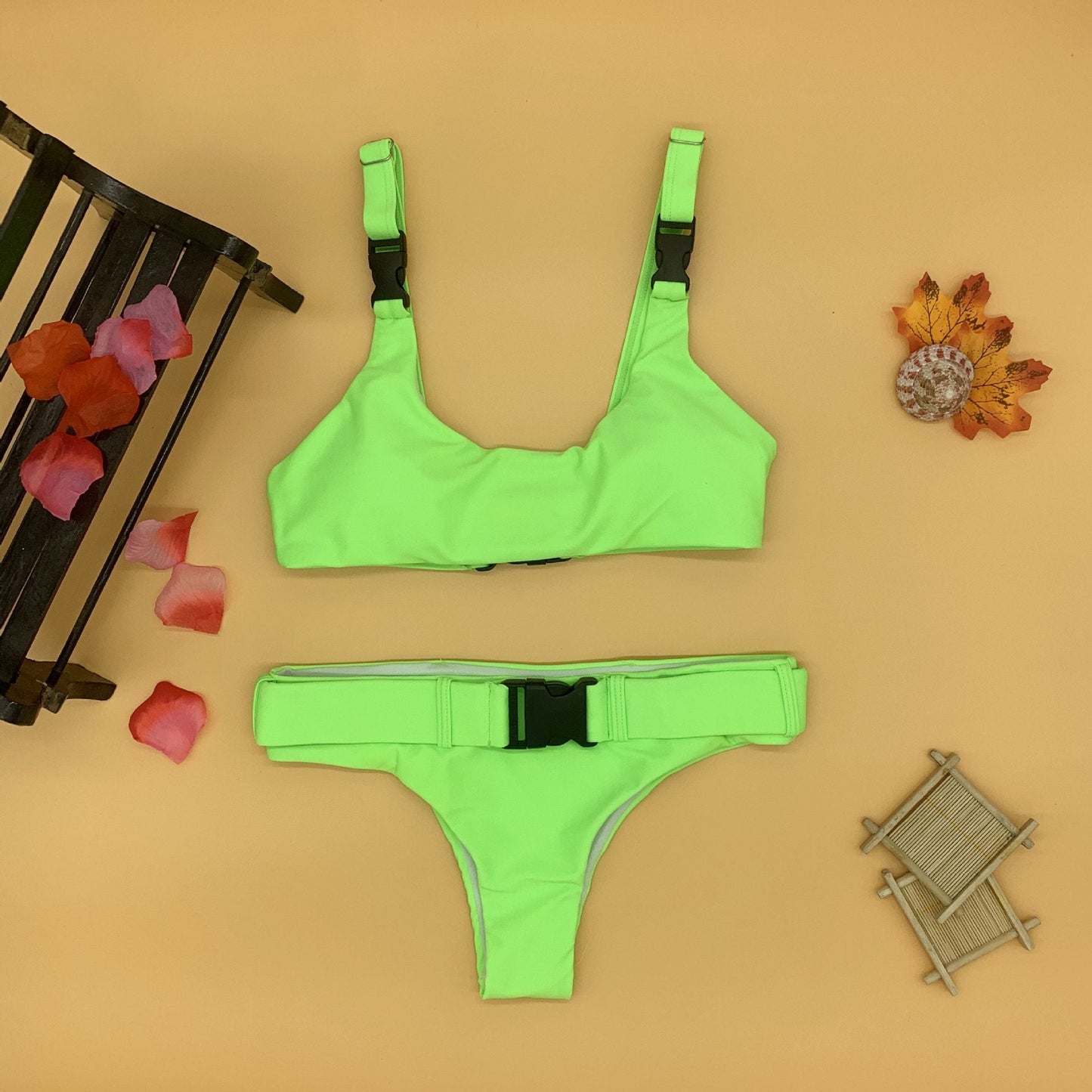Women'S Bikini Buckle Split Swimsuit