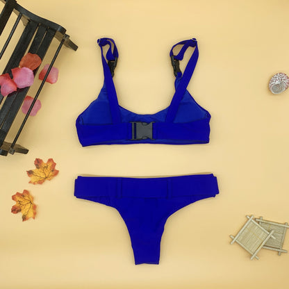 Women'S Bikini Buckle Split Swimsuit
