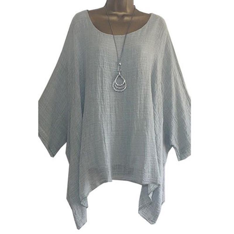 Irregular Sleeves And Hem Blouse Fashion Solid Color O-Neck Casual Jacket