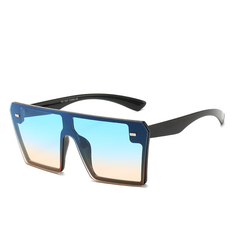 Trendy Gradient Color Sunglasses Fashionable Oversized Eyewear