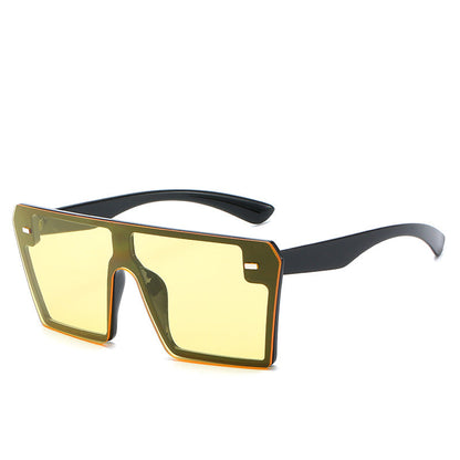 Trendy Gradient Color Sunglasses Fashionable Oversized Eyewear