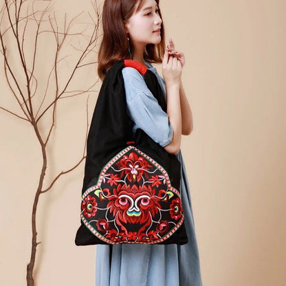 Tibet National Style Embroidery Bag One-Shoulder Cloth Bag