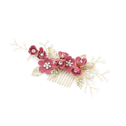 Floral Hair Combs for Weddings and Parties, Elegant Kids Hair Accessories